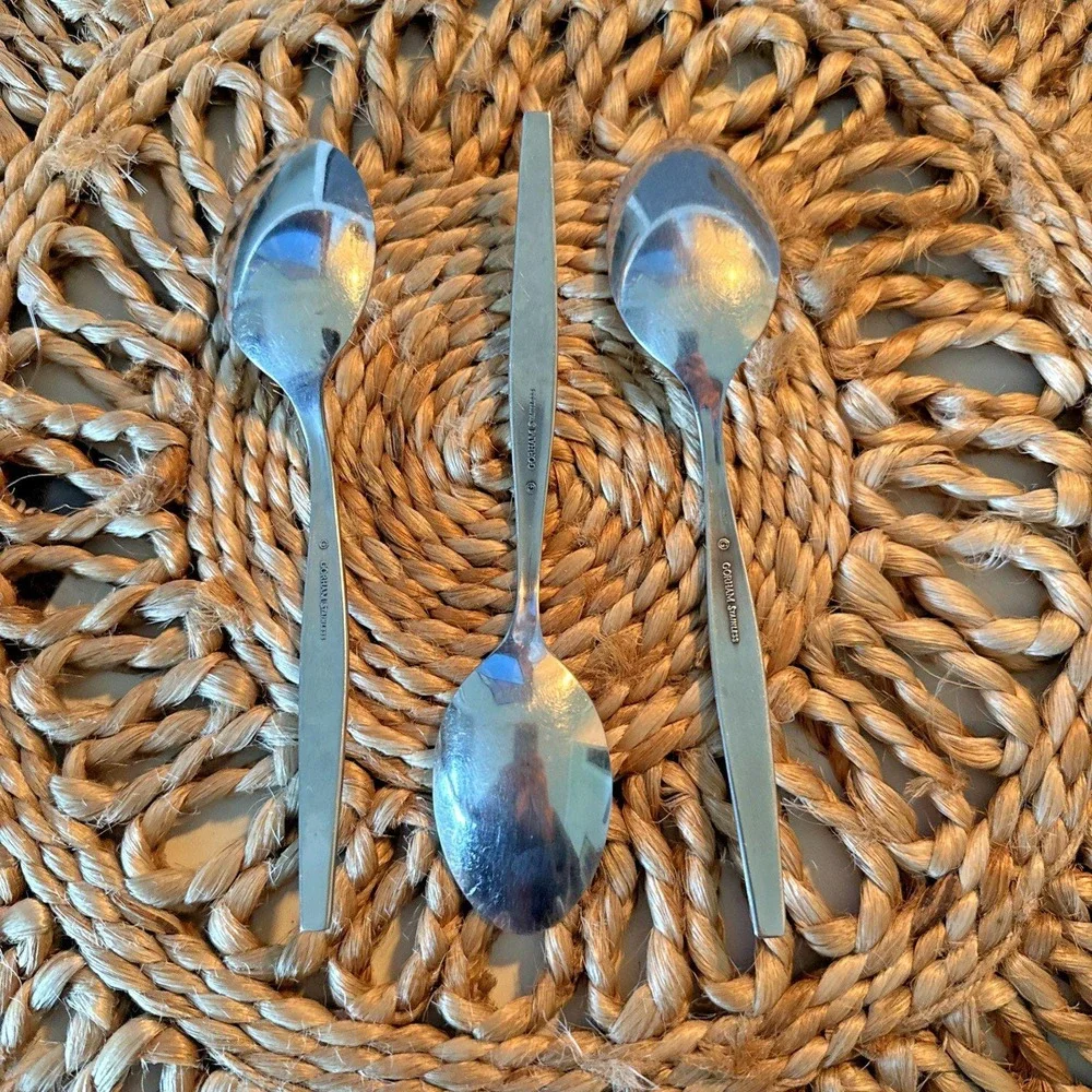 Gorham Stainless Silverware  - SPANISH SCROLL - Oval Soup Spoon‎ 6 7/8